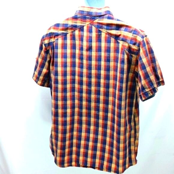 Akoo Brand Men's Short-Sleeved Button-Down Shirt Plaid Pattern XL Streetwear.... - Picture 9 of 14